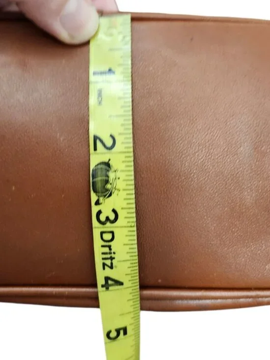 Divina Firenze Brown Genuine Leather Shoulder Bag Made In Italy Small Zip Purse - Picture 11 of 12